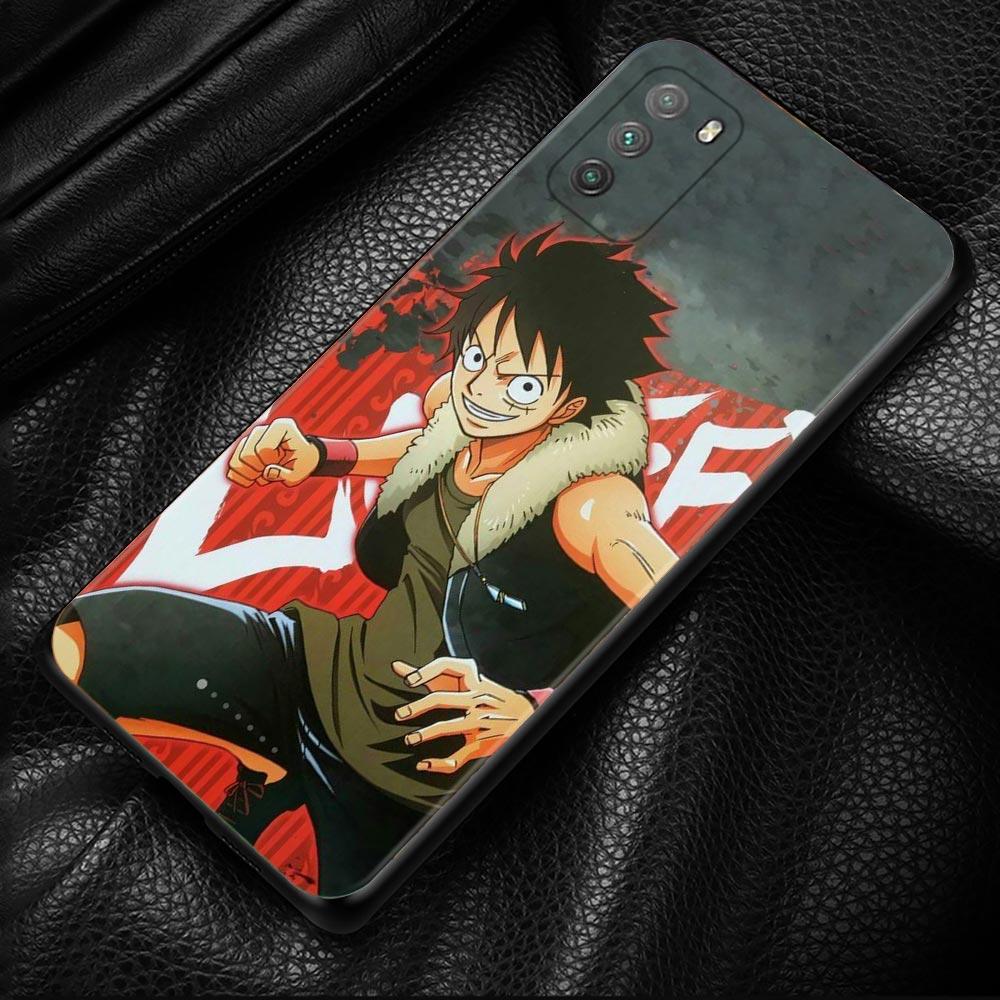 Чехол для телефона Xiaomi Poco X3 NFC M3 M4 Pro F3 GT Mi 12 10T Note 10 11 Lite 11TPro 9T, силиконовый чехол, цельный чехол с изображением Луффи аниме