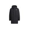 Logo Pattern Mid-Length Hooded Down Jacket Unisex Outerwear Black H20764