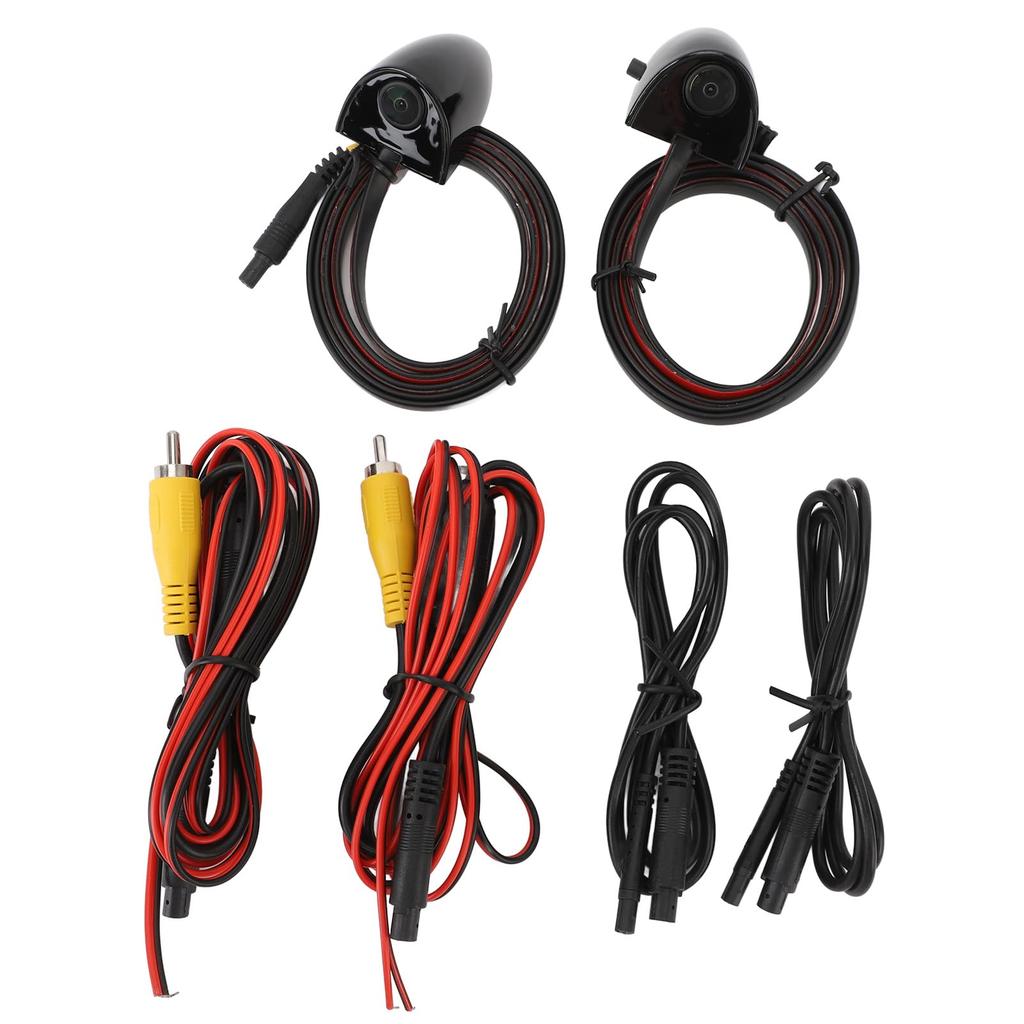 Камера слепых зон автомобиля с ночным видением, крепление на ленту, камера бокового обзора, система видеонаблюдения для камеры (черный)