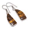 Tiger Eye Handmade 925 Sterling Silver Jewelry Earring 1.58" O1P99