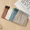 Men's Underwear Boxer Ice Silk Seamless Boxers Solid Color Breathable Shorts Underpants 2XL-4XL