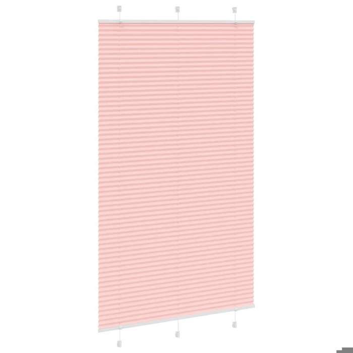 VidaXL Store plissé rose 115x200 cm largeur du tissu 114,4cm polyester, store plissé de fenêtre, store accordéon, store 4015469