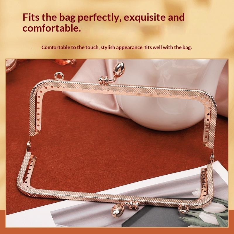 1Pcs 8.5-20Cm Metal Gold Embossed Bag Handle Purse Frame Kiss Clasp For Women'S Handbag Wallet Diy Handmade Bags Accessories