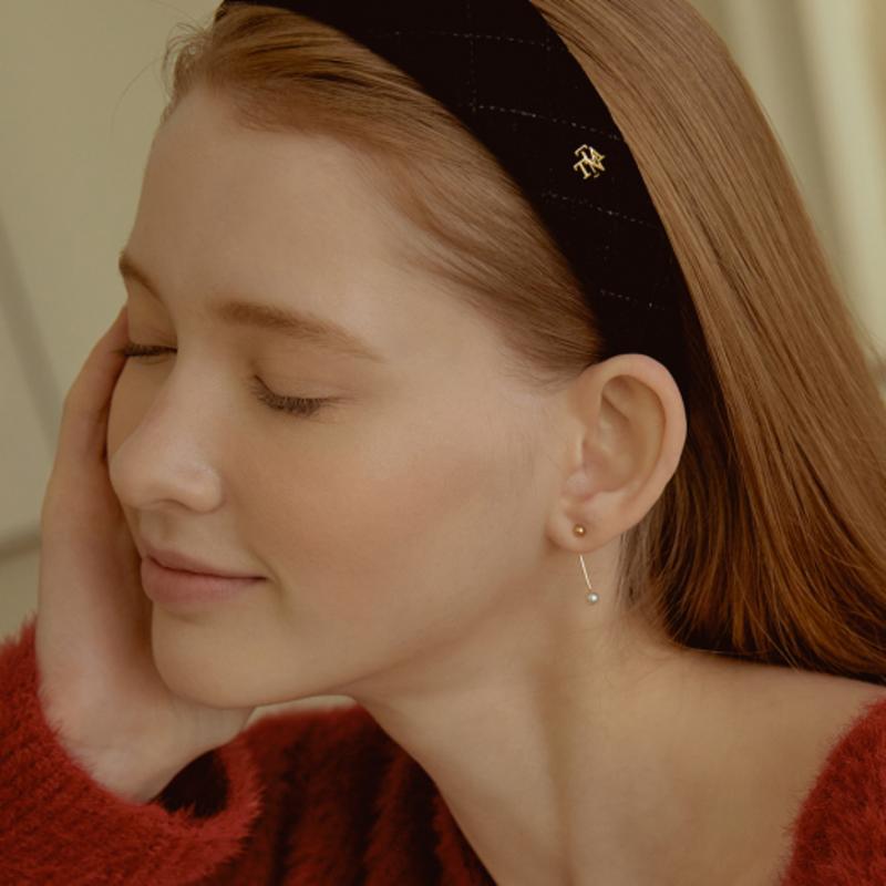 Tatiana Классическая стеганая бархатная повязка для волос_HB0104