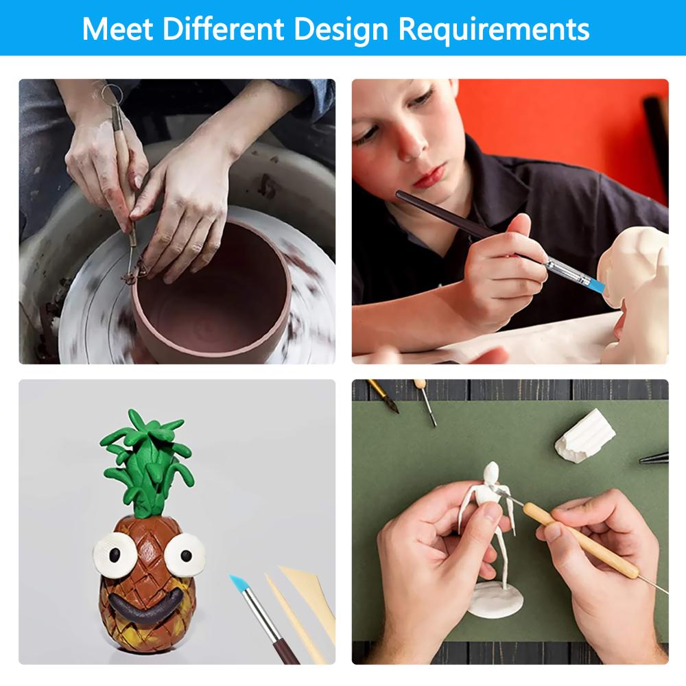 Инструменты Наборы инструментов для моделирования из глины Инструменты для полимерной глины Шариковый стилус Инструменты для нанесения точек Инструменты для лепки из глины