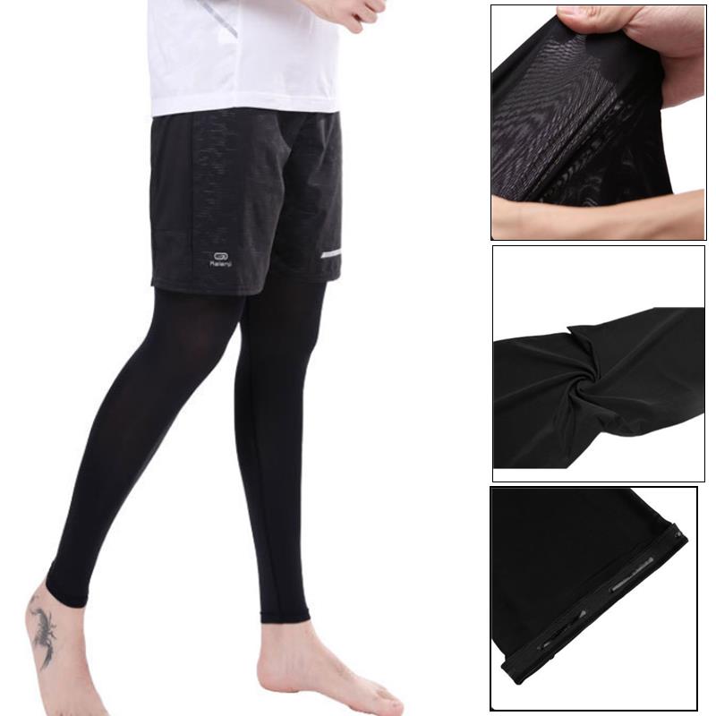 1 пара солнцезащитных чехлов на ноги, гетры, чехлы на ноги из ледяного шелка, рукава для ног, быстросохнущие, дышащие, для активного отдыха, спорта, комфортные чехлы на ноги