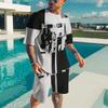 Men's Summer Tracksuit 3D Printed T-Shirt Shorts Set Casual Outfits Suit Male Streetwear Oversized Vintage Outdoor Clothing