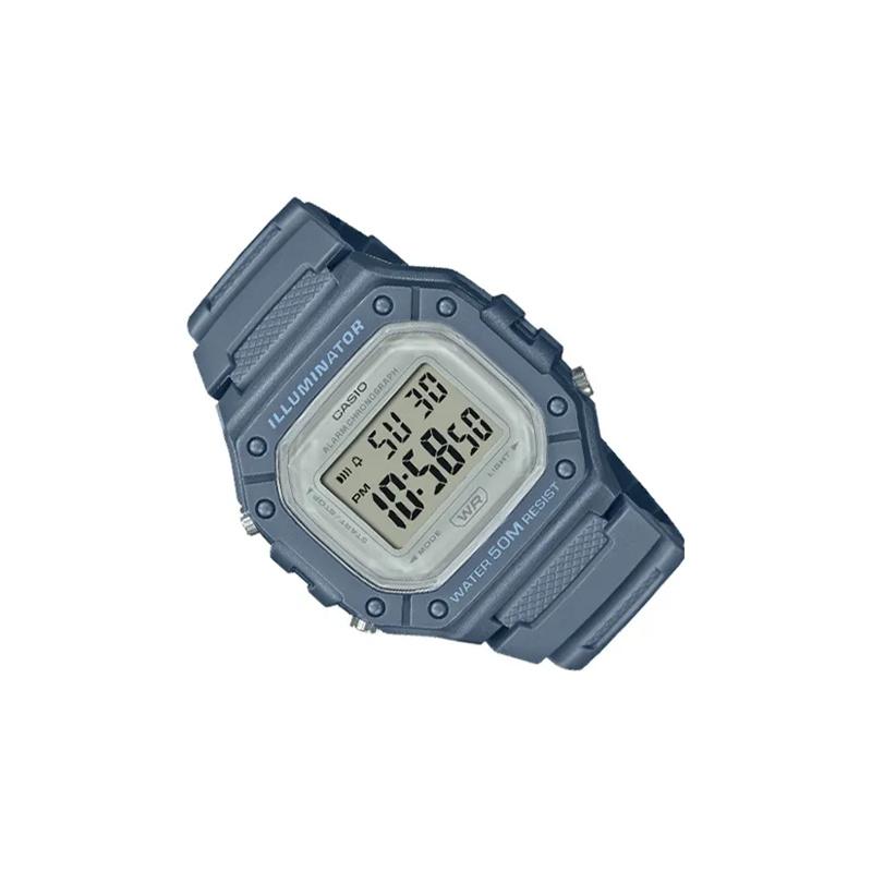 Casio ЦИФРОВЫЕ Кварцевые Часы Унисекс Черный Циферблат W-218HC-2AV&