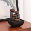 1 Resin Desktop Waterfall Fountain, USB Powered Indoor Desktop Water Flow Device, Relaxing Feng Shui Decoration, Suitable for Various Room Types