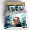 Capybara Art Set for Home Decor Bedding Set with 1 Duvet Cover 2 Pillowcases Single Double King Queen, Gift