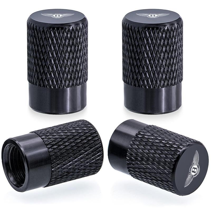 4Pcs Metal Alloy Car Logo Wheel Tire Valve Dustproof Cap Cover For Bentley Continental GT MULLINER Bentayga Flying Hurtling Spur