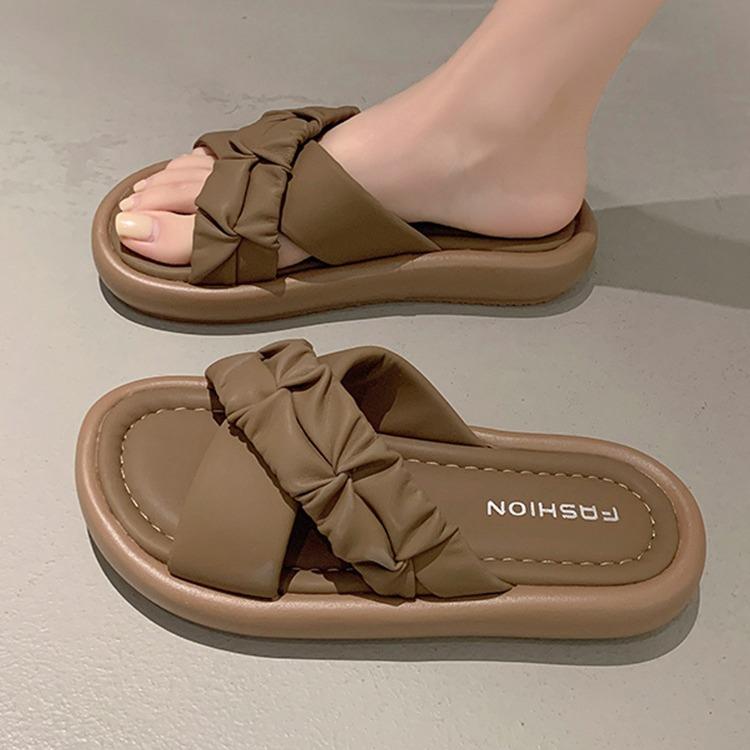 Stepping On Shit Soft-soled Slippers Women's Summer Outer Wear New Year's New Non-slip, Wear-resistant and Versatile Casual Wheat Ear Cool Slippers