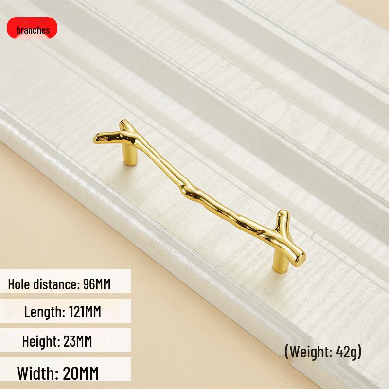 European Retro Black Branch Handle for Modern Kitchen or Wardrobe