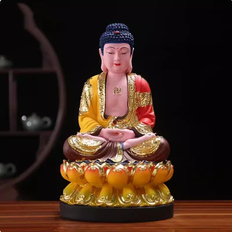 Будда Шакьямуни Кшитигарбха Бодхисаттва Авалокитешвара Статуя Будды Домашний зал Будды Предлагает украшения Мебель для дома