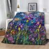 Мягкие и пушистые одеяла Purple Iris; Плед Микрофибра Постельное белье Пляжное полотенце Дом и декор Вязаное клетчатое постельное белье Колено
