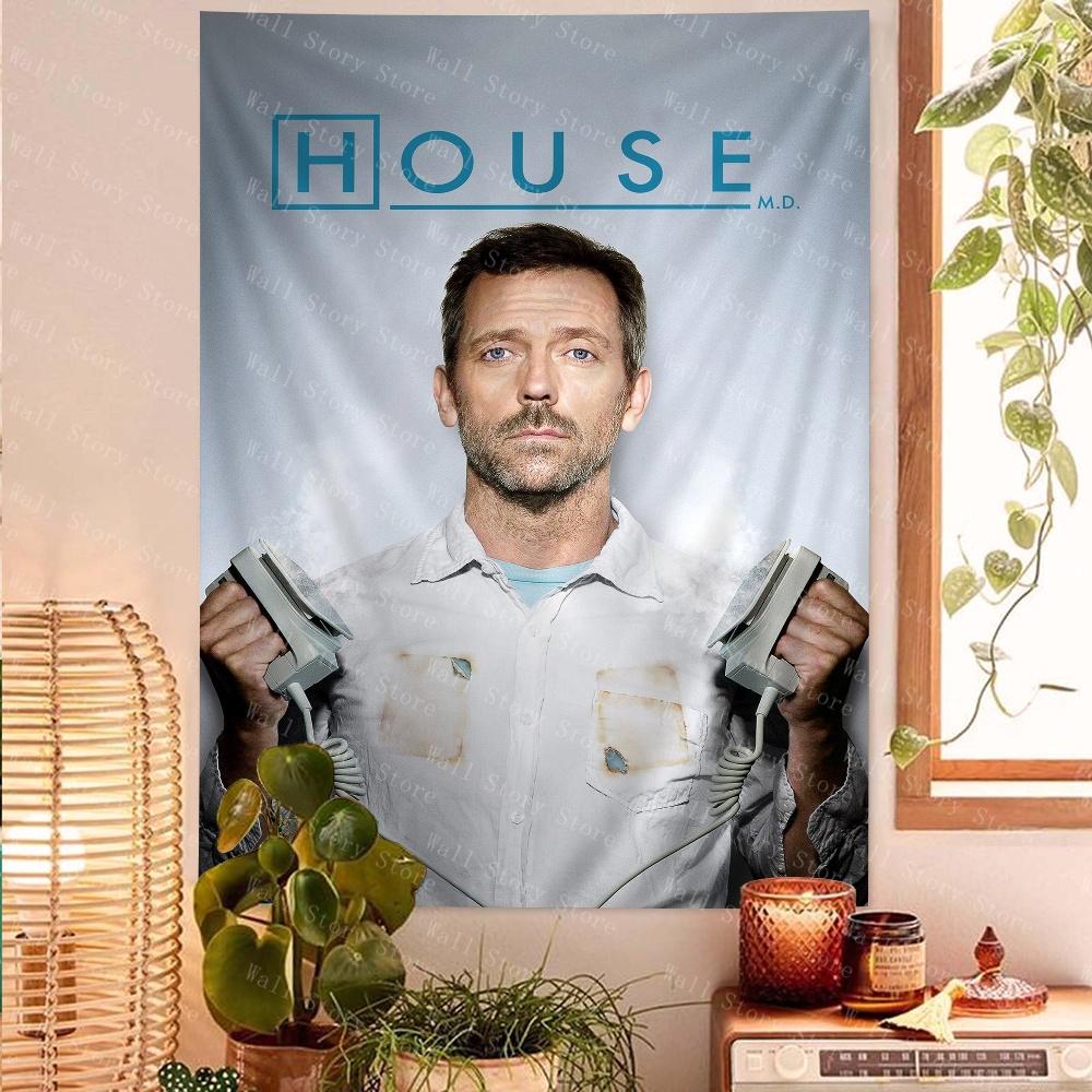Тканый гобелен на стену с принтом из сериала Доктор Хаус, настенное украшение, домашний декор, одеяло, гобелен для гостиной, гобелен для спальни