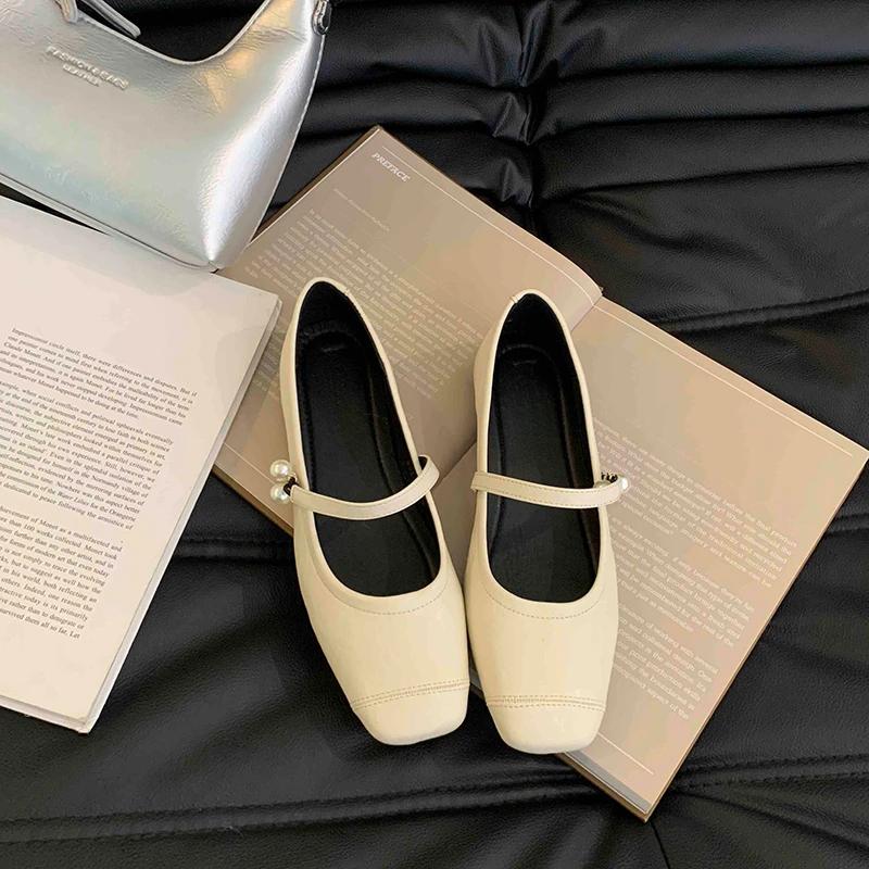 Винтажные квадратные женские туфли Мэри Джейн модные туфли на плоской подошве весна-осень с мягкой подошвой