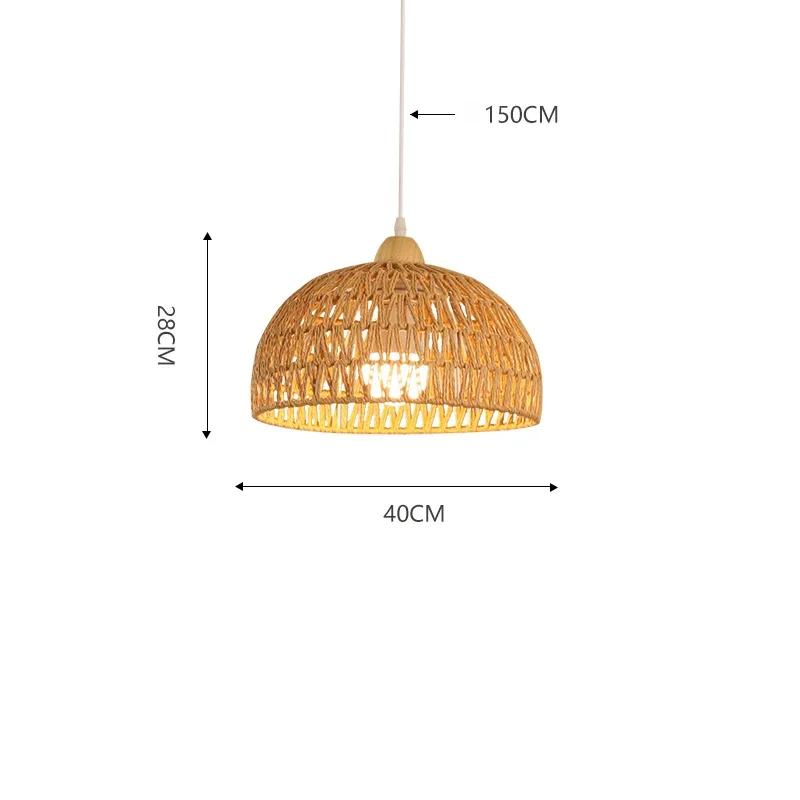 Nordic Wabisabi Rattan Led Pendant Light Dining Room Bedroom Balcony Chandelier Loft Hanging Lamps Home Decoration Lustre Lamp