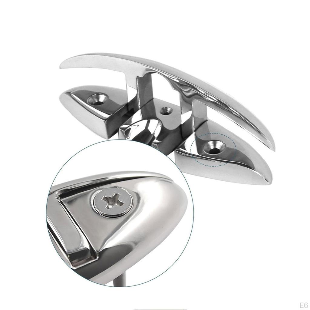 Boat Dock Cleat 316 Stainless Steel Kayak Yacht Accessory Convenient Spare Parts Marine Grade for