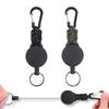 [DMEEK] набор из 2 брелоков-рулеток с карабином Эластичный брелок-рулетка Многофункциональный прочный Максимальная длина 60 см Защита от потери Металлический трос Подвесной для имени