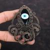 Черный Цвет Кулон Сглаза Медная Проволока Обернутая Подвеска Проволока Обернутая Ювелирные Изделия Из Драгоценных Камней Подвеска Ручной Работы Осьминог Медные Ювелирные Изделия Свадебные Подарки