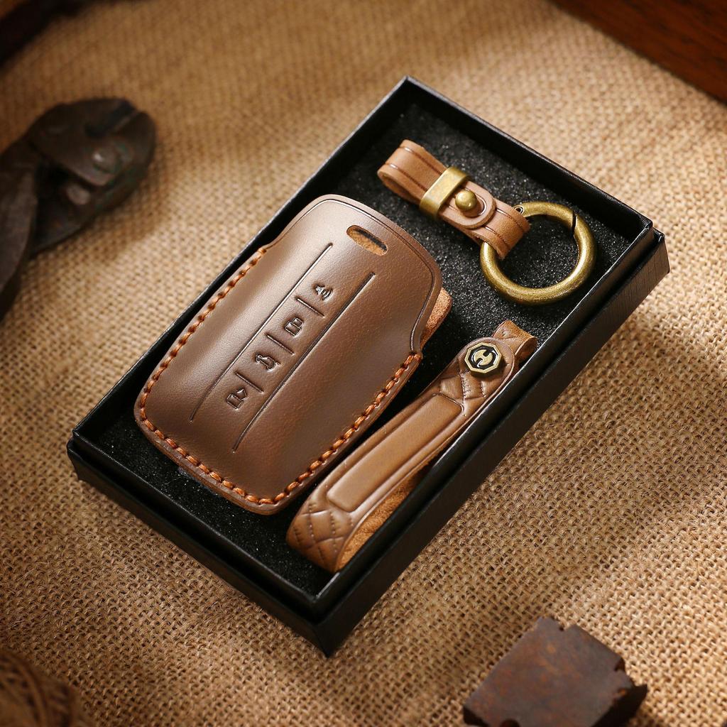 Чехол для ключа из натуральной кожи ручной работы в стиле ретро для ключей от автомобиля Tank 300, 500 и Weipai