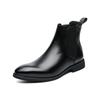 2024 New Chelsea Boots Men Shoes PU Brown Fashion Versatile Business Casual British Style Street Party Wear Classic Ankle Boots