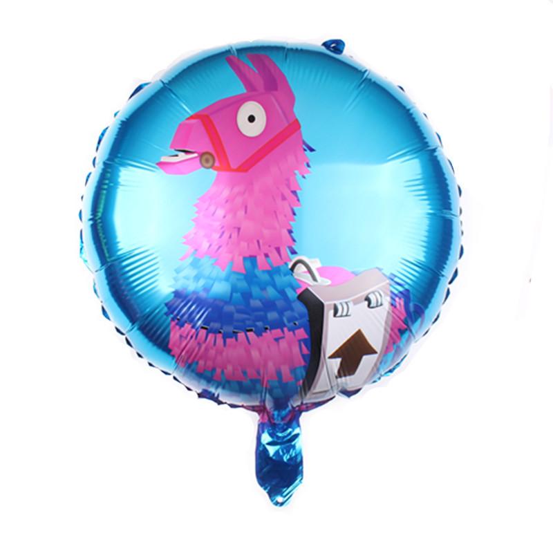 1set Fortnite meloned Theme Happy Birthday Balloons Game Family Decorations Party Boy Kids Toy Baby Shower Foil Latex Ballons
