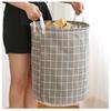 1x Foldable Laundry Basket Storage Bucket Japanese Cotton Linen Fabric Waterproof Dirty Laundry Toy Storage Basket Dirty Clothes