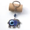 Elephant Metal Keychain Blue  Animal Keyring Pendant For Women Jewelry