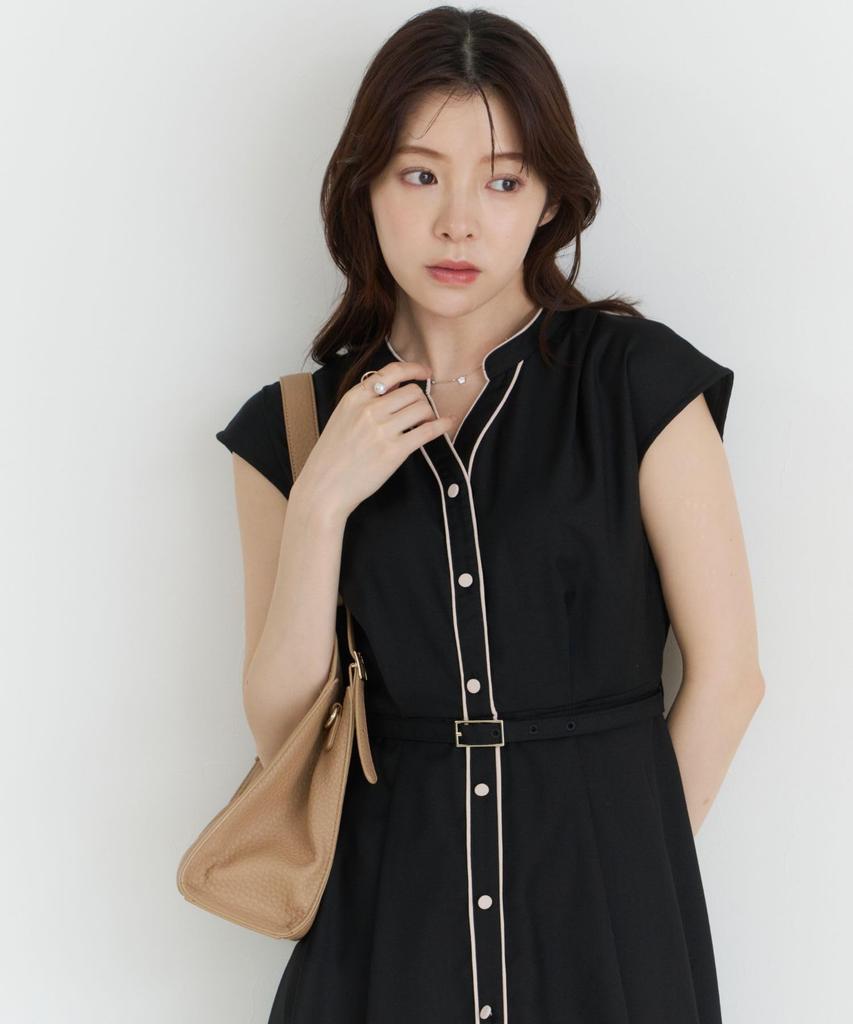 MISCH MASCH MM637401 Women’s Color-Block French-Sleeve Dress