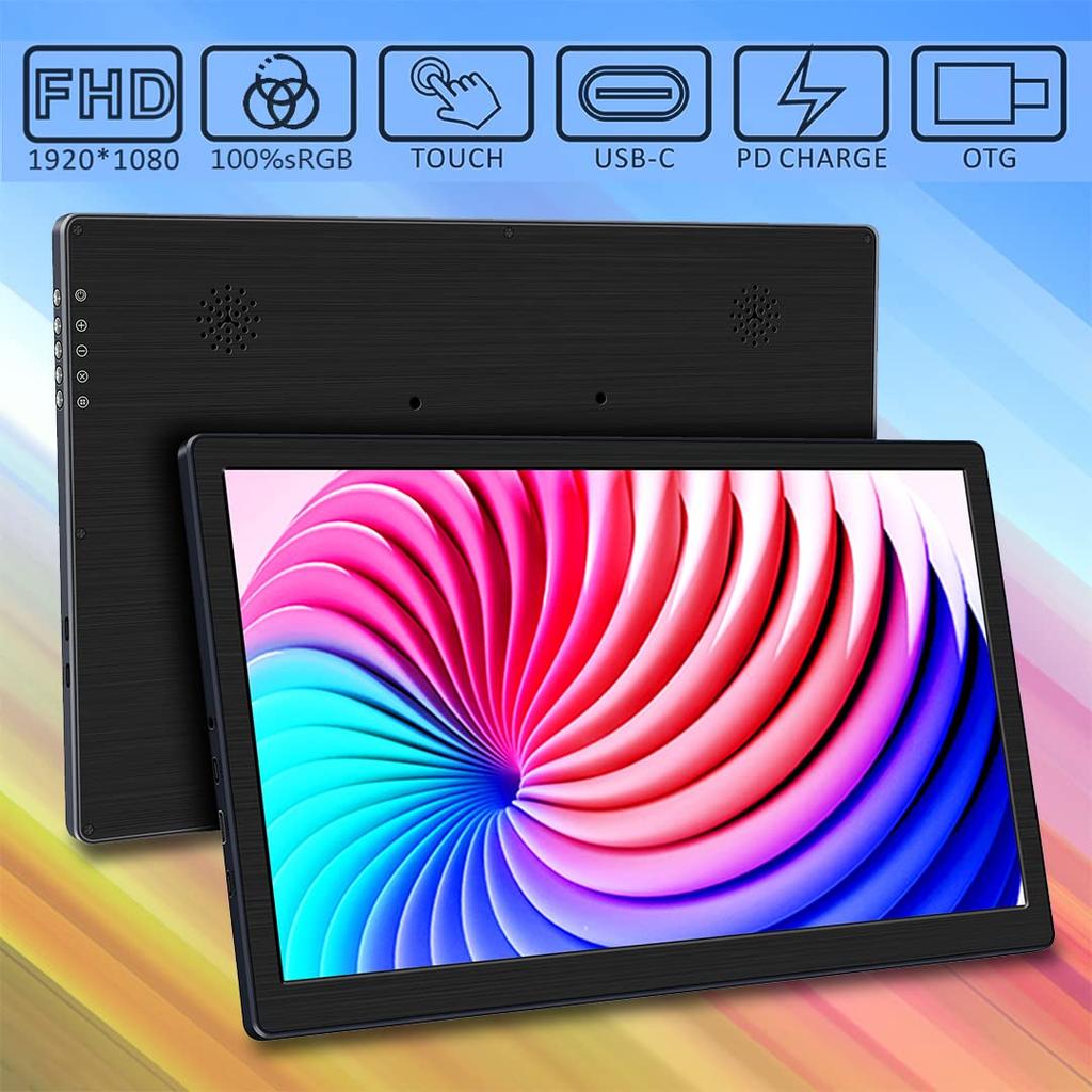 Мобильный монитор Cuview, дюймовый сенсорный мобильный дисплей FHD, портативный монитор Srgb, матовый, совместимый с OTG, 13,3 дюйма, 100% защита от писка, HDMI/USB Type-C
