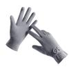 Anti-slip Plush Driving Gloves Bowknot Elasticity Soft Gloves Gift Winter Women Gloves  Snowboard