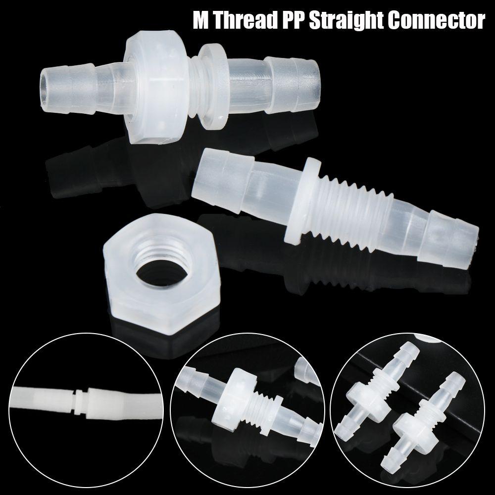 5pcs PP Air Pump Pagoda Joints Hose Fittings Thread Hex Nut Fish Tank Adapter Straight Connectors