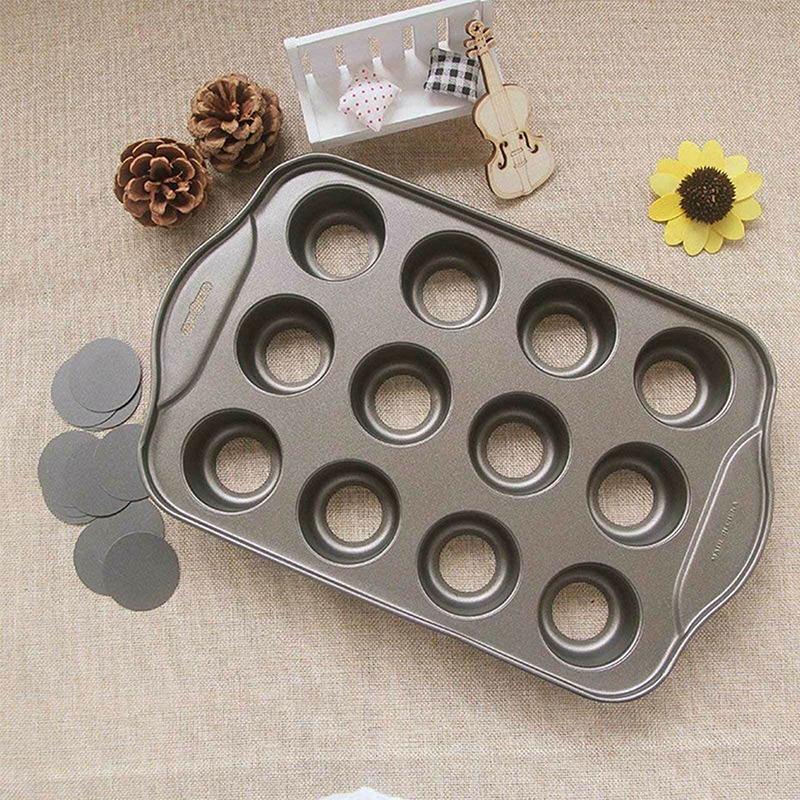 Мини-форма для выпечки Deluxe, 12 чашек для чизкейка, противень для торта с антипригарным покрытием, кекс для кексов