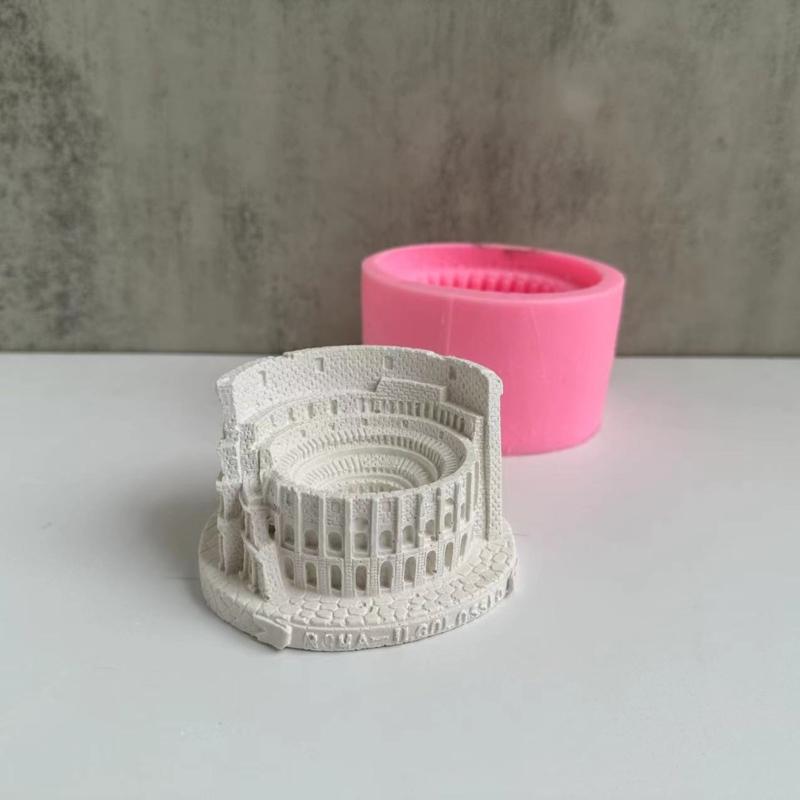Flower Pot Silicone Mold Roman Arena Vase Epoxy Resin Mold Succulent Planter Pot Cement Pen Holder Making Mold Ornament