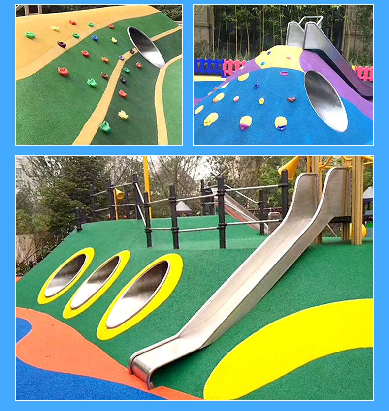 Stainless Steel Tunnel Crawl Slide for Children's Playgrounds