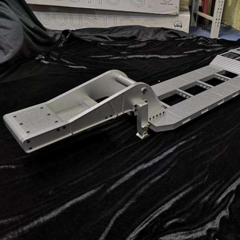 Aluminum Alloy Trailer for 1/14 RC Hydraulic Excavator Transport Flat Loader