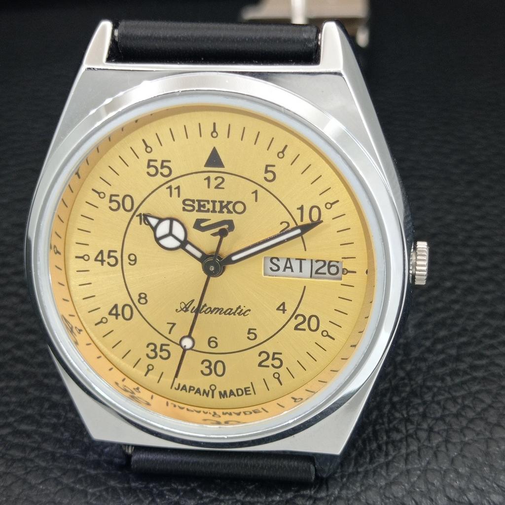 ОТРЕМОНТИРОВАННЫЕ МУЖСКИЕ ВИНТАЖНЫЕ ЗОЛОТЫЕ ЧАСЫ SEIKO 5 AUTOMATIC 6309A JAPAN a442225-1