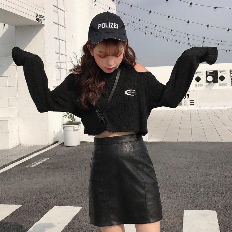 Женская кожаная юбка А-силуэта с высокой талией большого размера - Тренд Осень/Зима 2023