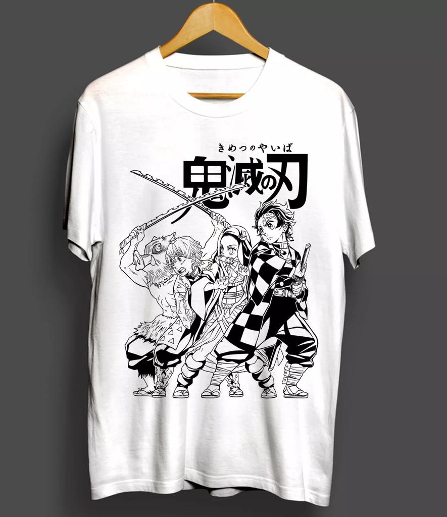 Kimetsu No Yaiba New T-shirt Demon Killer Men's Cotton T-shirt Summer New Men's and Women's Streetwear