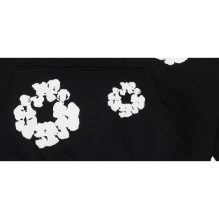 Denim Tears Худи с хлопковым венком Черный Унисекс Топы AOTHD1303BLK