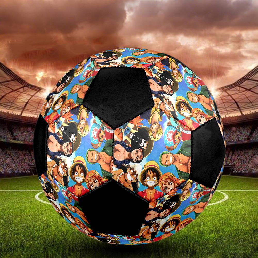One Piece Soccer Ball Colorful All Ages Machine Stitched PVC Competition Ready Durable High-Bounce.SIZE5