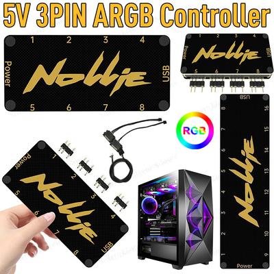 5 В 3-контактный адресуемый ARGB-сплиттер с поддержкой сигнала RGB OpenRGB ARGB Fan HUB Controller SATA Power 8/16 Way Computer Accessories