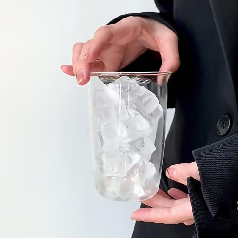 Coffee Cup Curled Latte Cups Household Glass Drinkware Juice Milk Simple Mug Transparent Water Bottles Glassware Cups Coffeeware