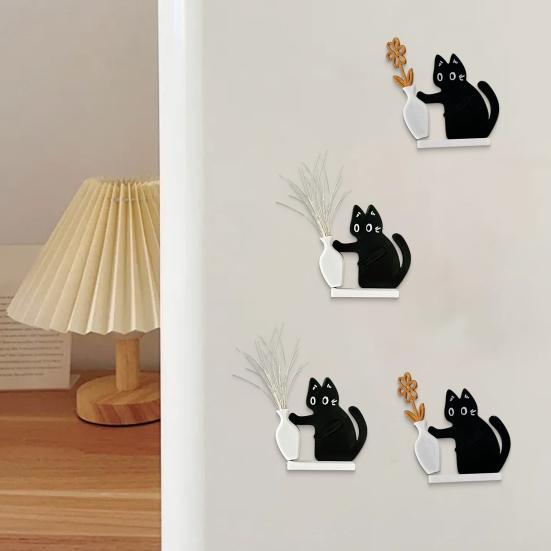 1/2 шт. Держатель для кошачьих усов Магнит на холодильник Кошачья шерсть Миниатюрная ваза Контейнер для коллекционирования Сувенир в память о питомце Декорация