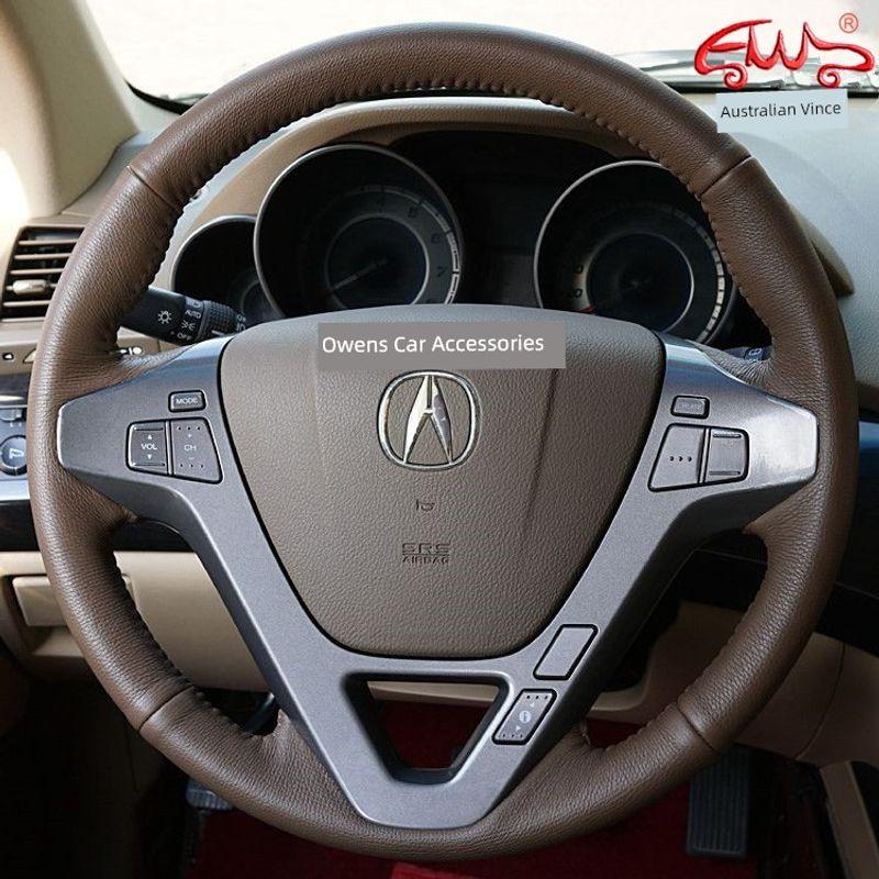 Dedicated to 07-13 Ac MDX Hand Sewing Top Layer Leather All Edge Covered Type Non Slip Car Steering Wheel Cover