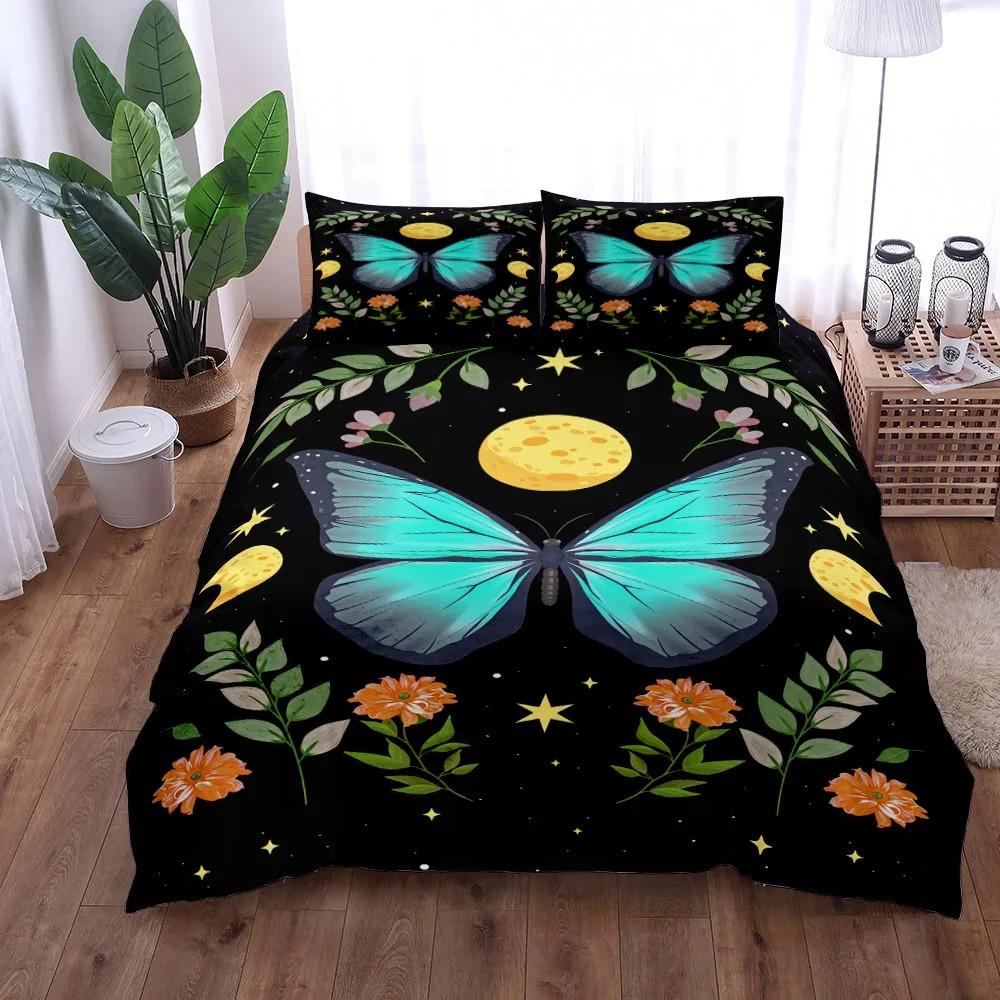 Комплект пододеяльника 'Готическая луна' 2024 Кинг Квин Дабл Фулл Твин Одинарный размер Комплект постельного белья