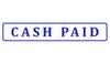 Printtoo Cash Paid Self Inking Rubber Stamp Pre-Inked Office Stamp- Home Office Business Stationery, Black- 42 x 9