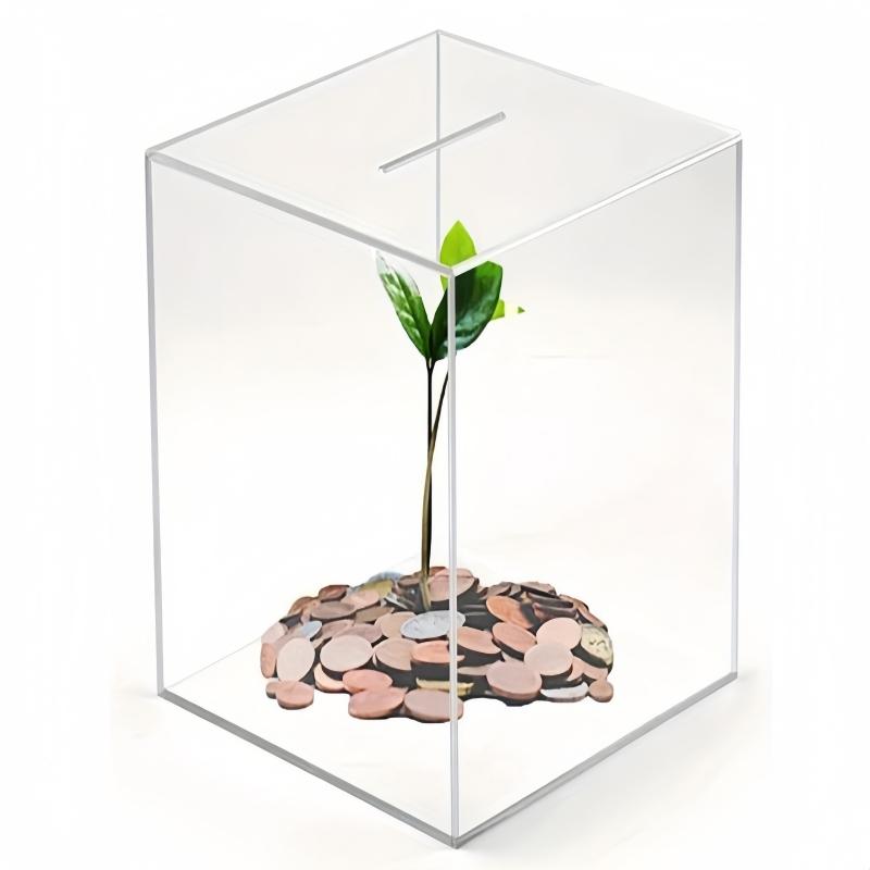 1 шт. Взрослая копилка, Прозрачная акриловая копилка, которую нельзя открыть, Коробка для денег, Взрослая копилка Хэллоуин/День благодарения/Подарки